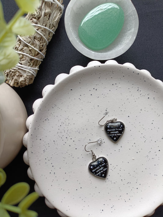 EARRINGS | Therapy is Not Enough, I need to Bite