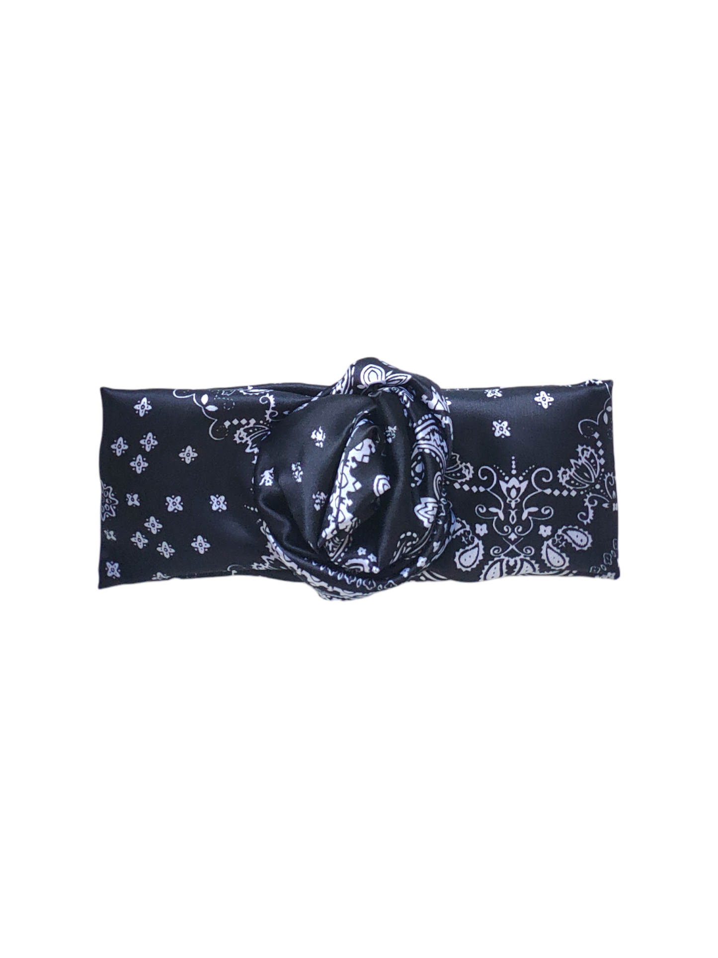 BETTY BOO BANDS™ WIRED HEADWRAP | Satin Black Paisley