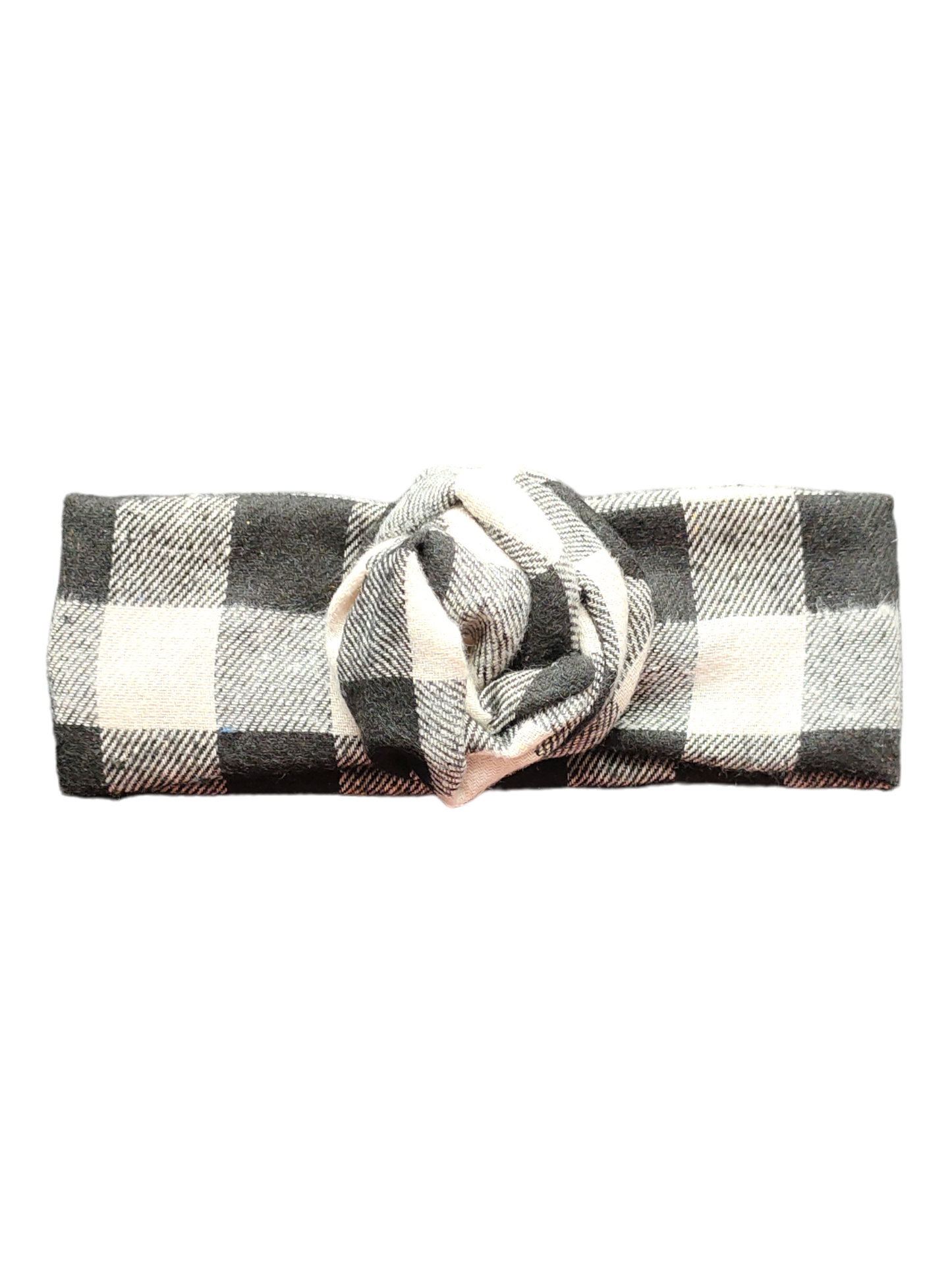 BETTY BOO BANDS™ WIRED HEADWRAP | Wool Fleece Gingham | Black & White