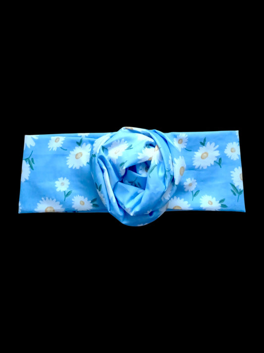 BETTY BOO BANDS™ WIRED HEADWRAP | Daisy Flowers | Light Blue