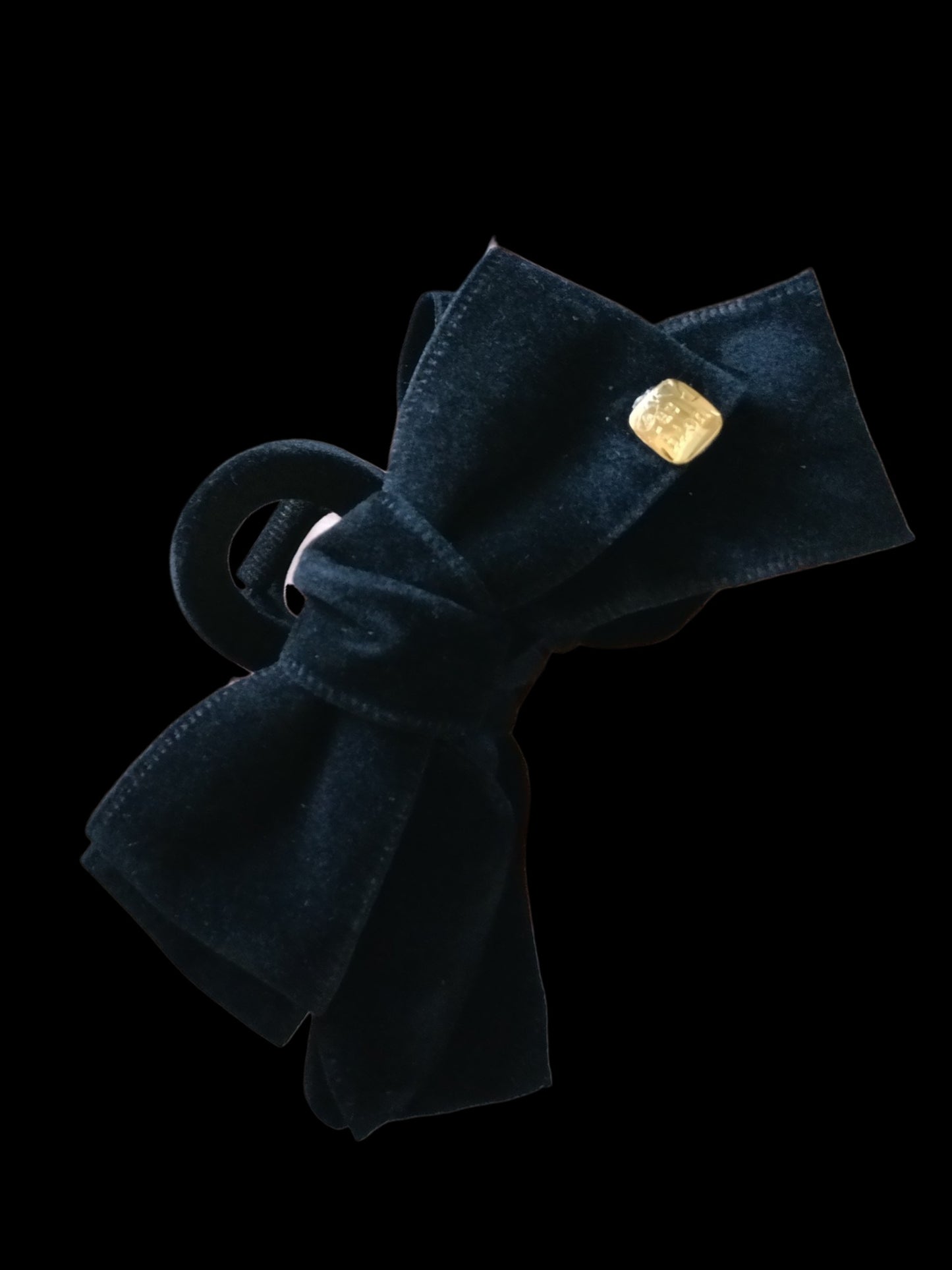 HAIR CLAW | Velvet Bow Black