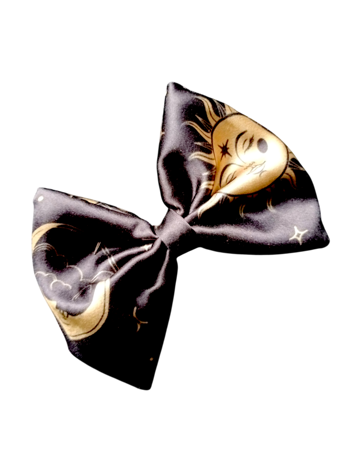 BOWS | Med Single | Satin Sun & Moon | Black & Gold