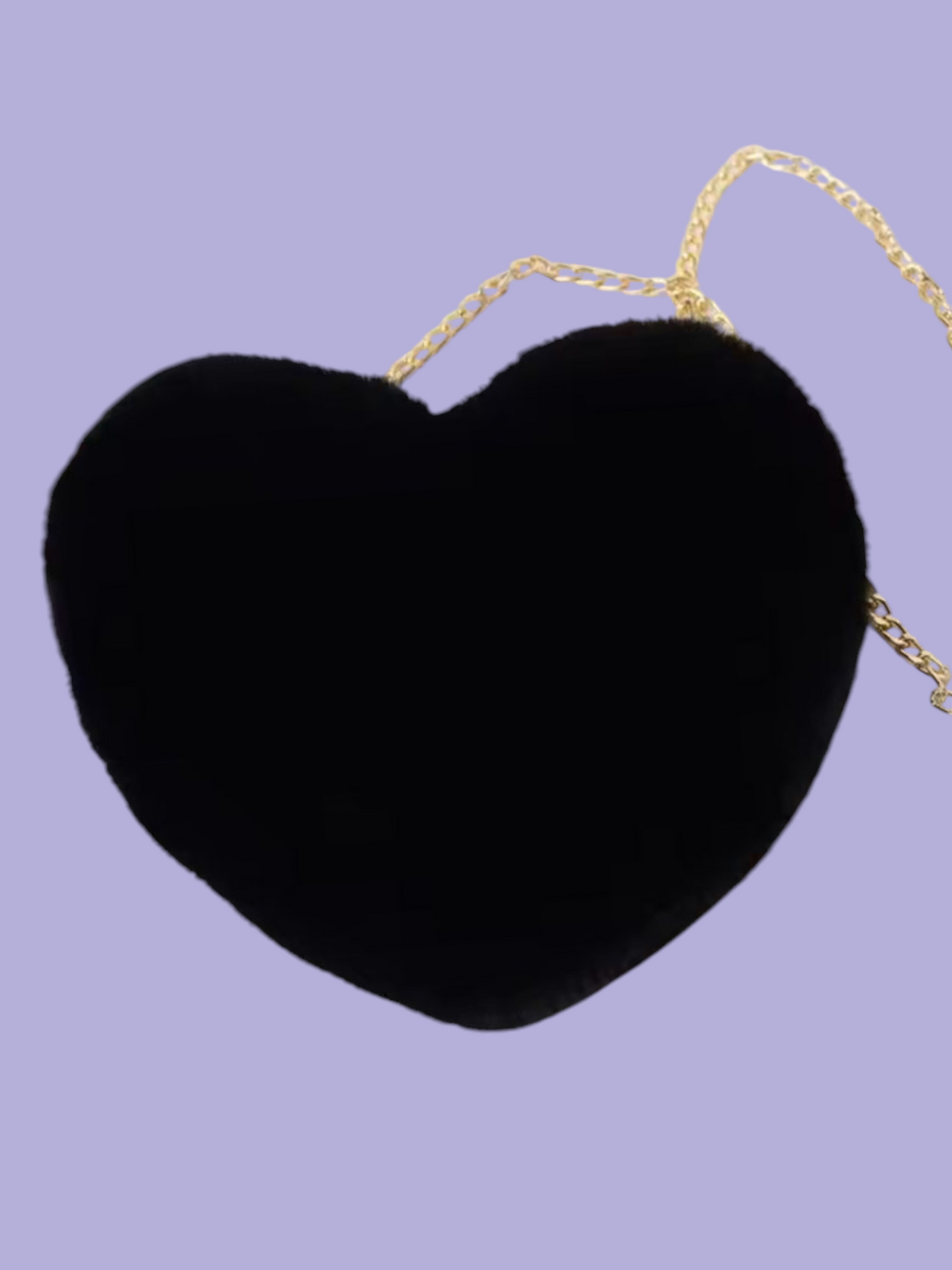 SMALL BAG Fluffy Loveheart Style | Black