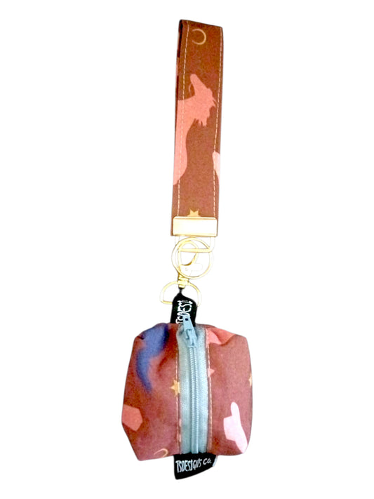 KEY WRISTLET + MINI COIN BAG | Western Style | Maroon