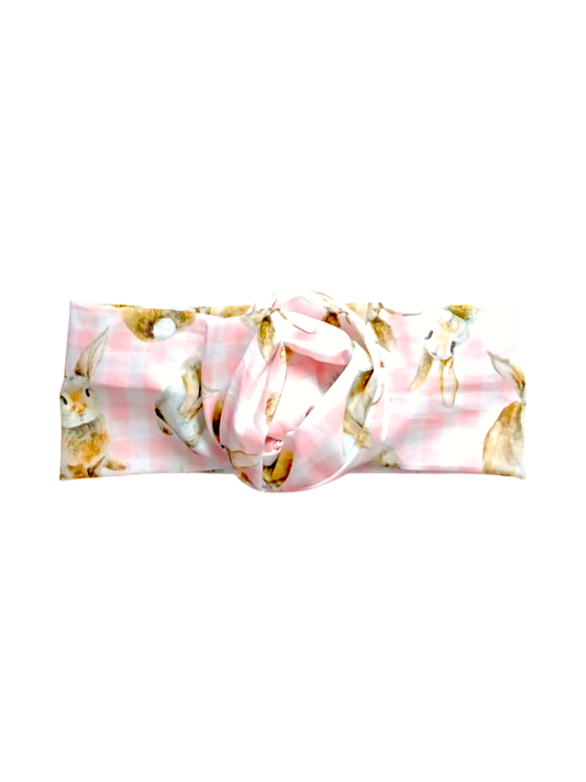 BETTY BOO BANDS™ WIRED HEADWRAP | Bunny | Gingham Pink