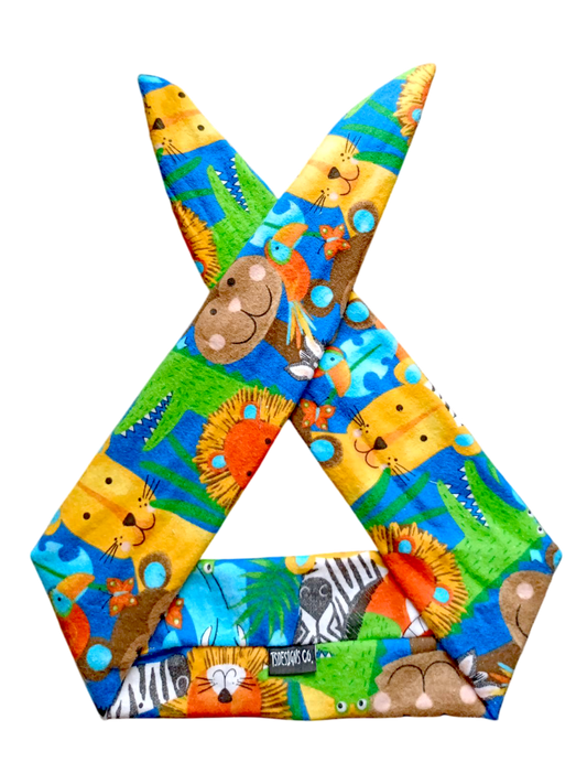 BETTY BOO BANDS™ WIRED HEADWRAP | Flannelette Animals | Colourful