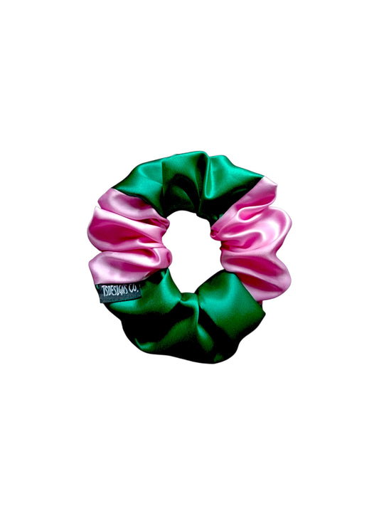 MINI Satin Duo | Green & Pink