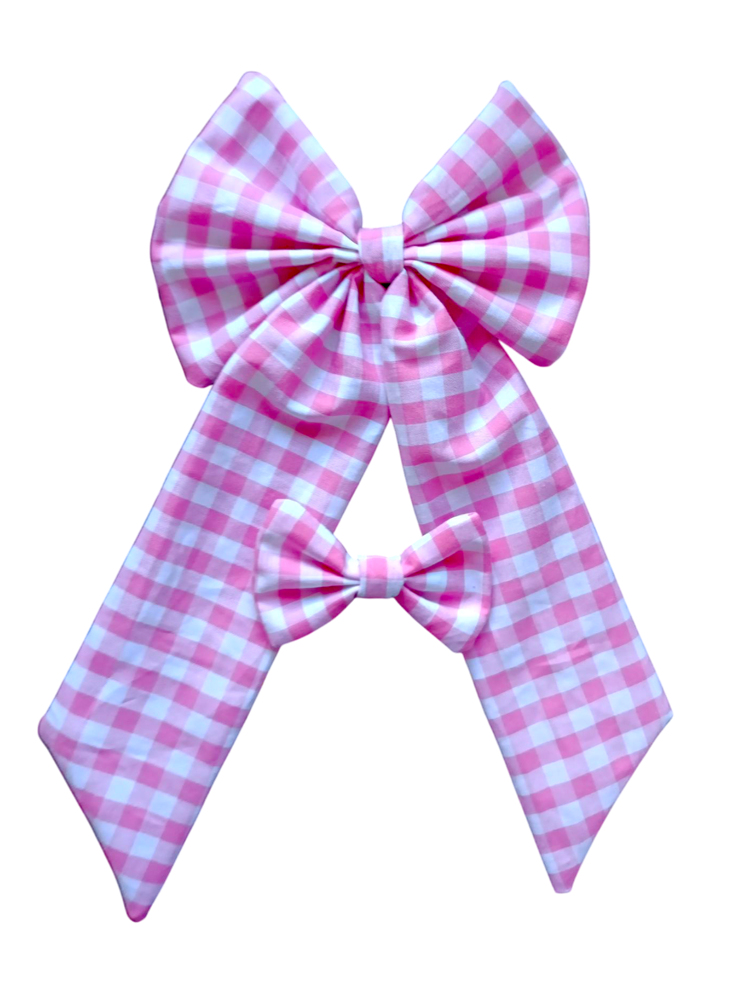 BOWS | Large & Mini Set | Gingham | Pink