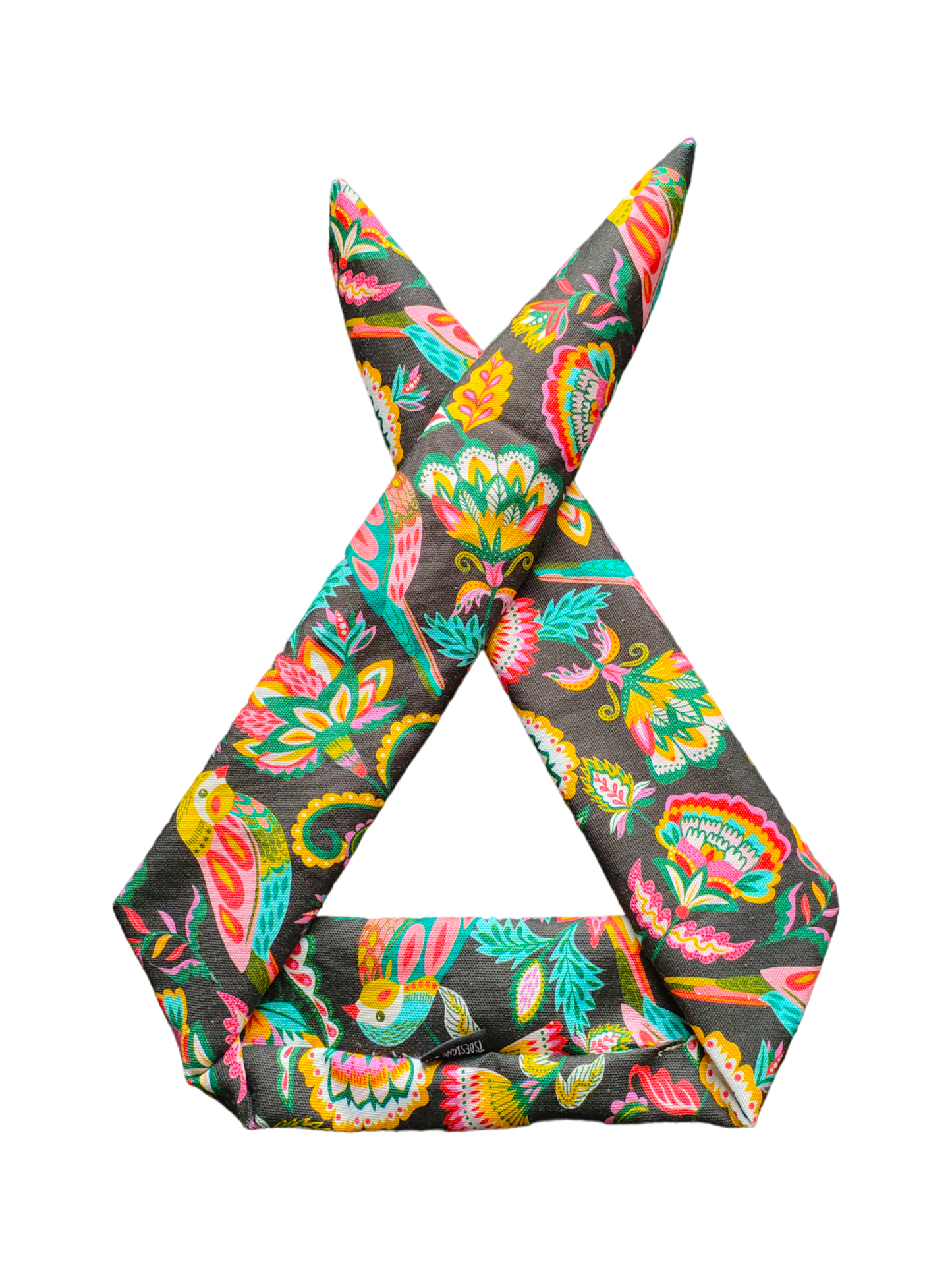 BETTY BOO BANDS™ WIRED HEADWRAP | Bird Floral | Black & Dark Green
