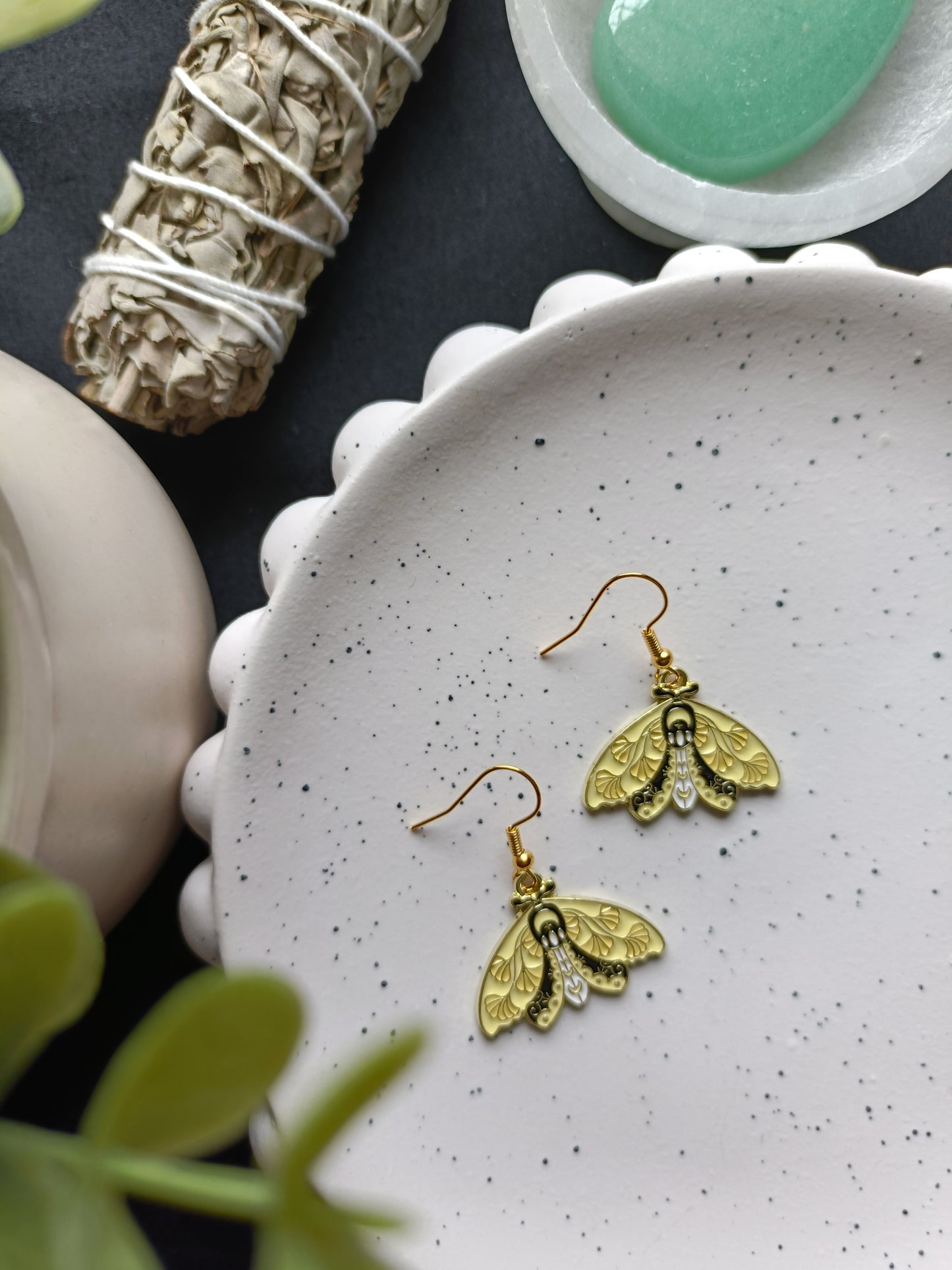 EARRINGS | Witchy Moth | Cream