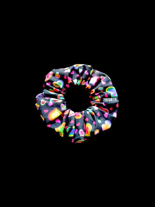 MINI Hearts | Black & Rainbow