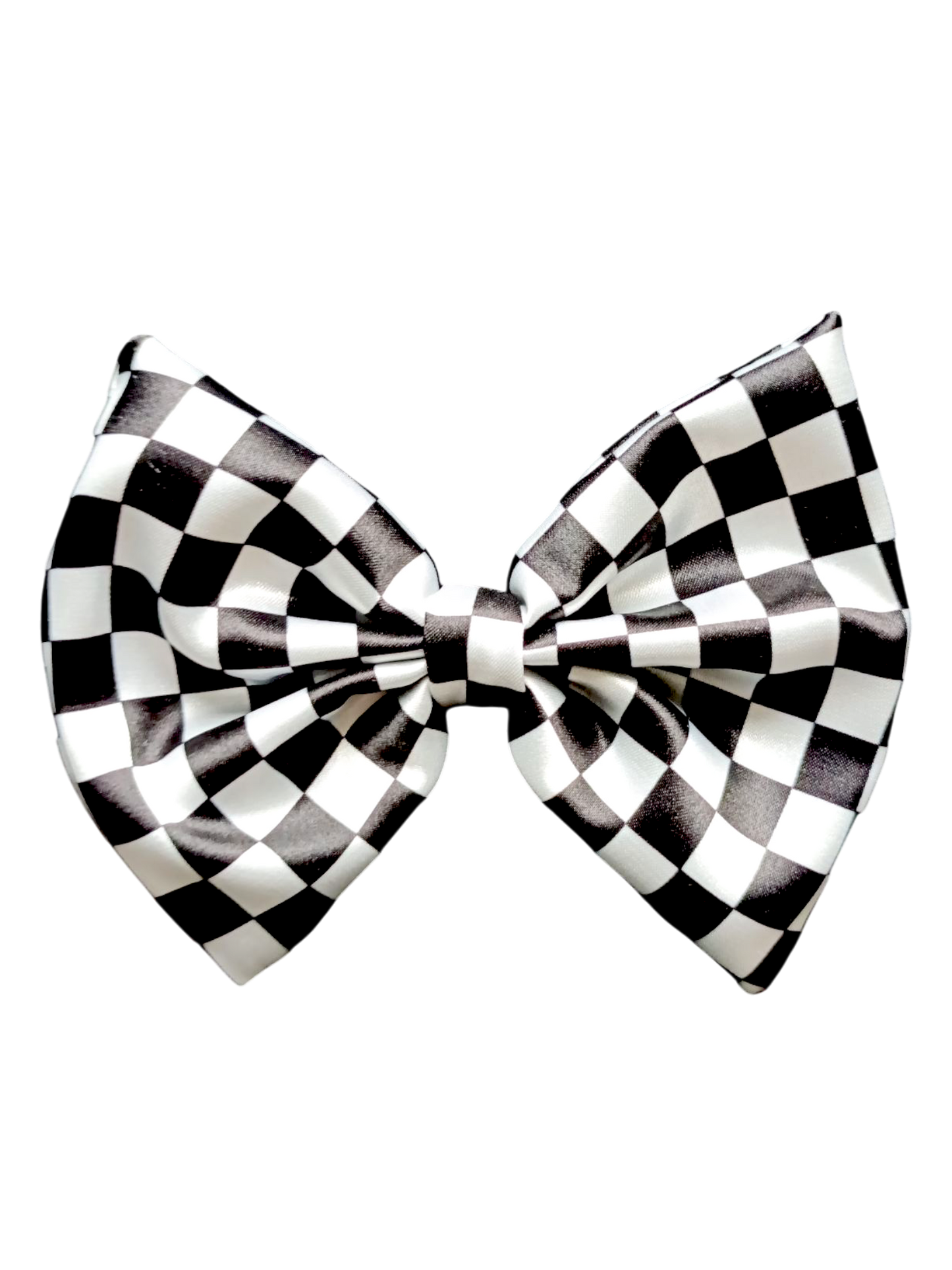 BOWS | Med Single | Satin Checkered | Black & White