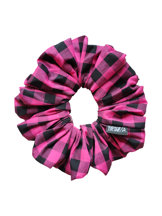 LARGE Gingham | Pink & Black