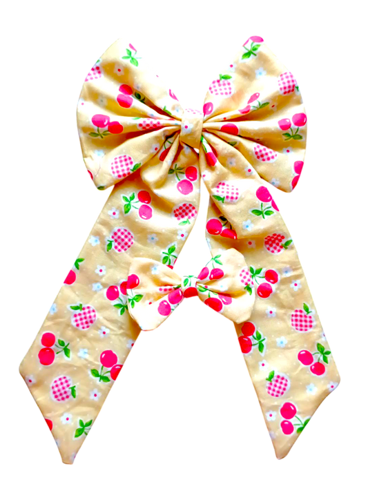 BOWS | Large & Mini Set | Cherries & Apples | Yellow