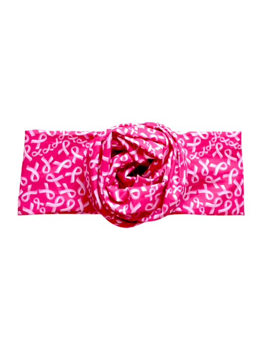 BETTY BOO BANDS™ WIRED HEADWRAP | Breast Cancer Awareness Mini Ribbons | Hot Pink