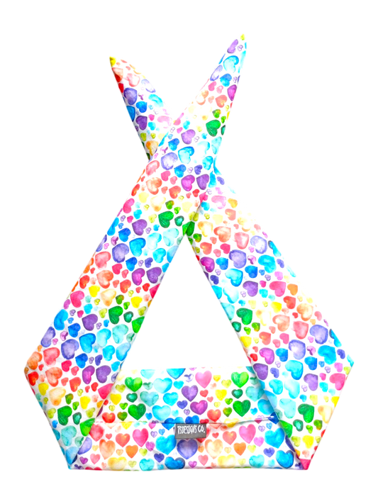 BETTY BOO BANDS™ WIRED HEADWRAP | Hearts | Rainbow
