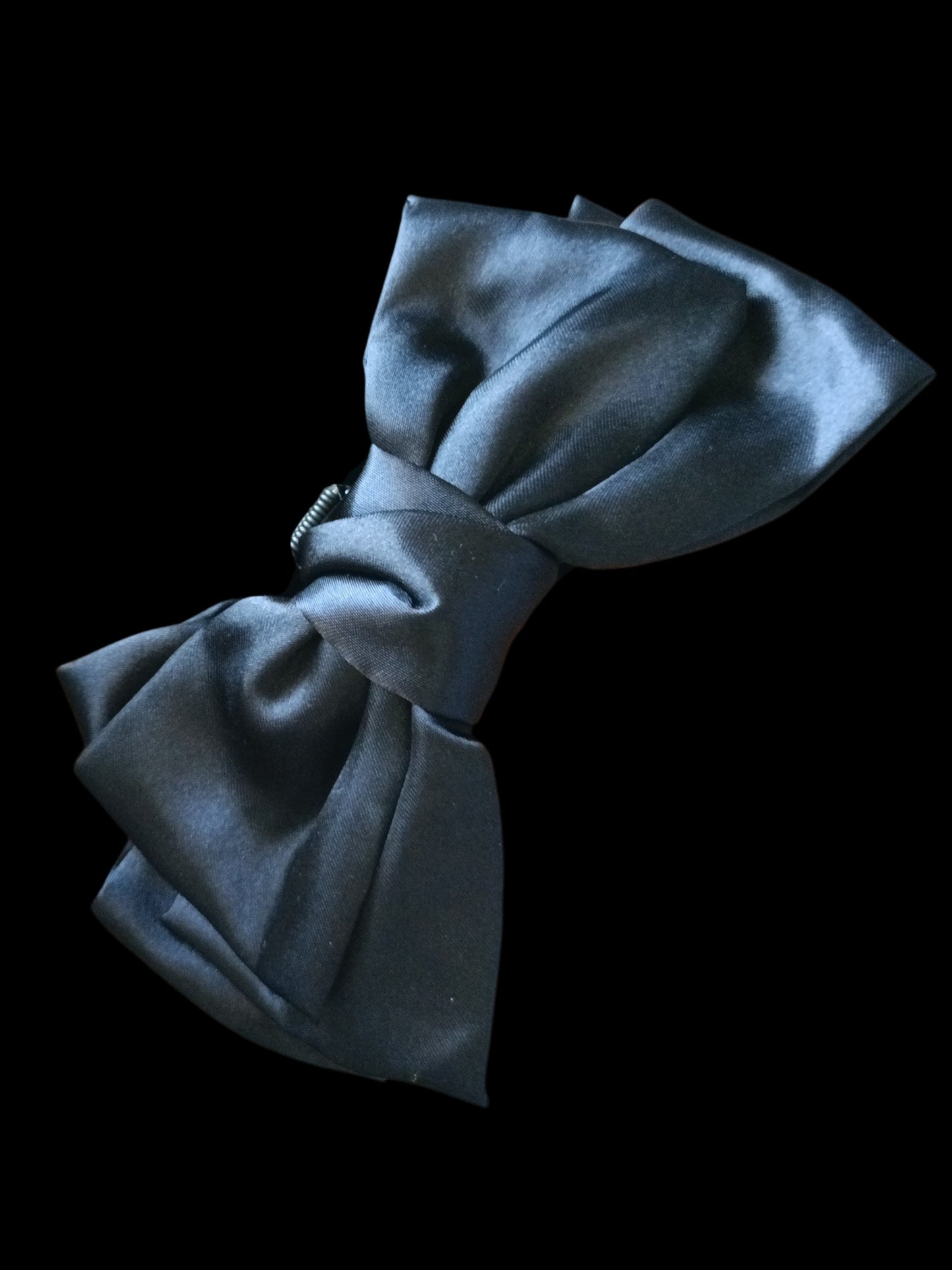 HAIR CLAW | Satin Bow Black
