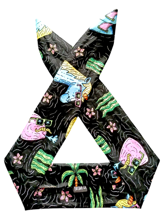 BETTY BOO BANDS™ WIRED HEADWRAP | Magical Palm Beach | Black