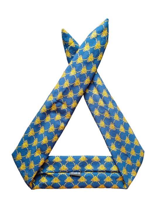 BETTY BOO BANDS™ WIRED HEADWRAP | Golden Bees | Navy
