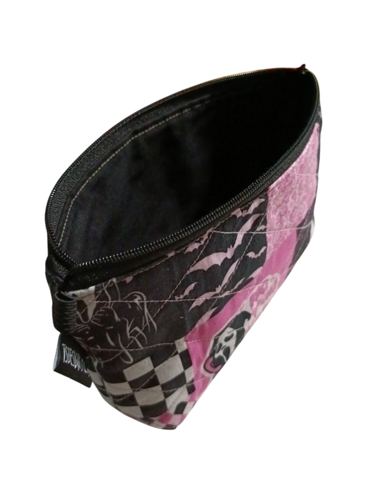 MAKEUP BAG Quilted Ghost Face | Pink