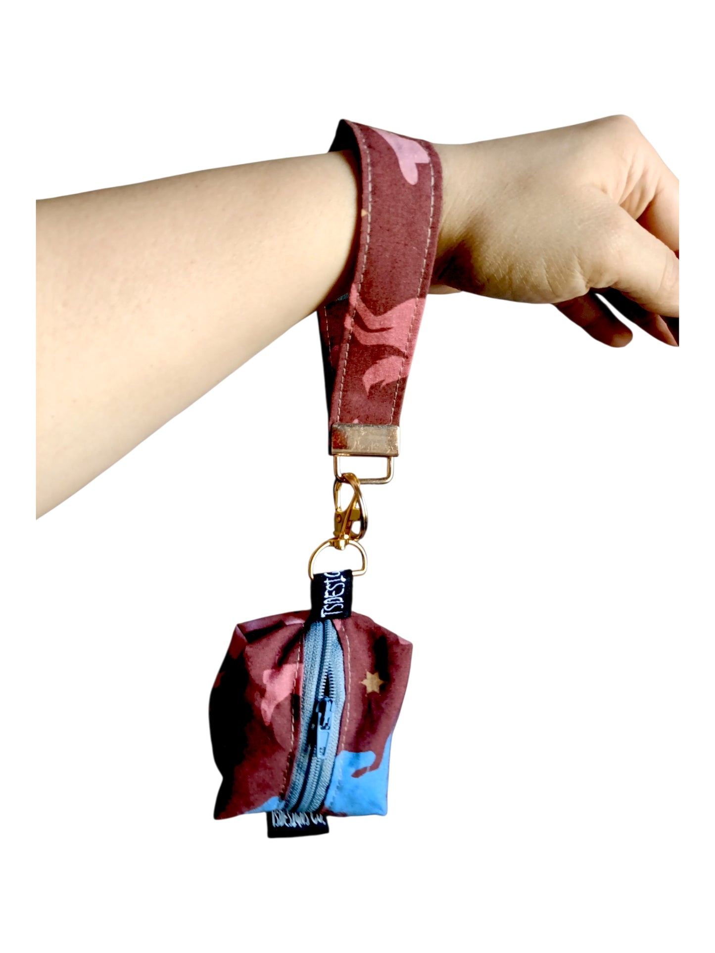 KEY WRISTLET + MINI COIN BAG | Western Style | Maroon