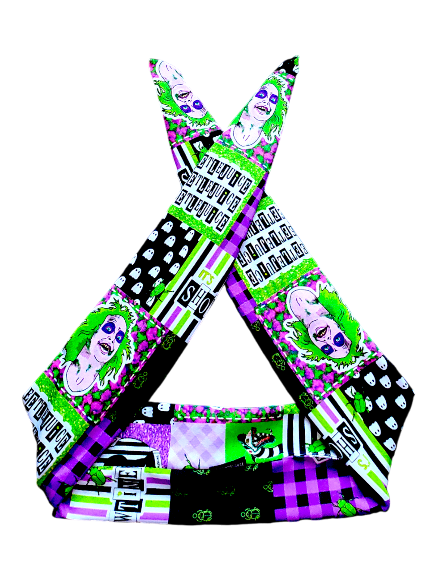 BETTY BOO BANDS™ WIRED HEADWRAP | Tim Burton | Green, Purple, Ghosts & Beetlejuice Lycra