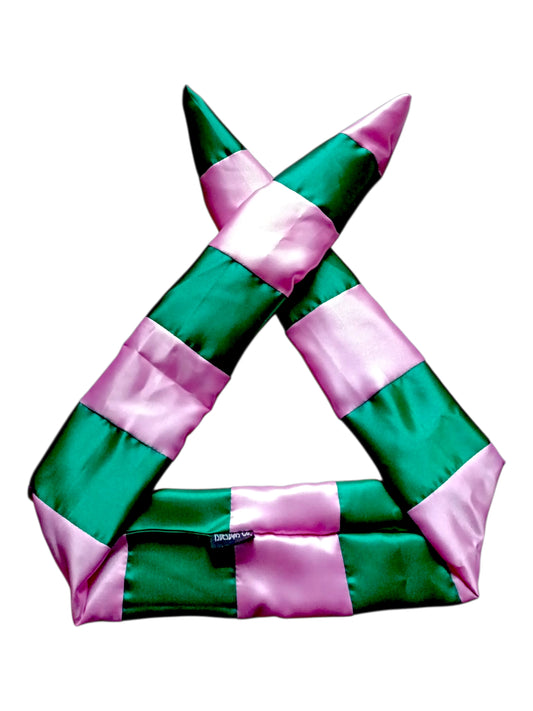 BETTY BOO BANDS™ WIRED HEADWRAP | Satin Green & Pink