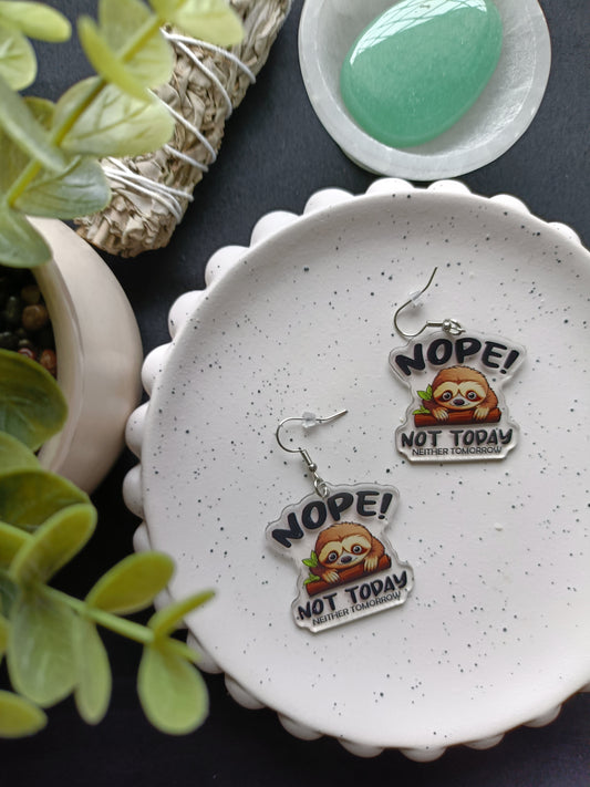 EARRINGS | SWEAR | Nope! Not Today neither Tomorrow