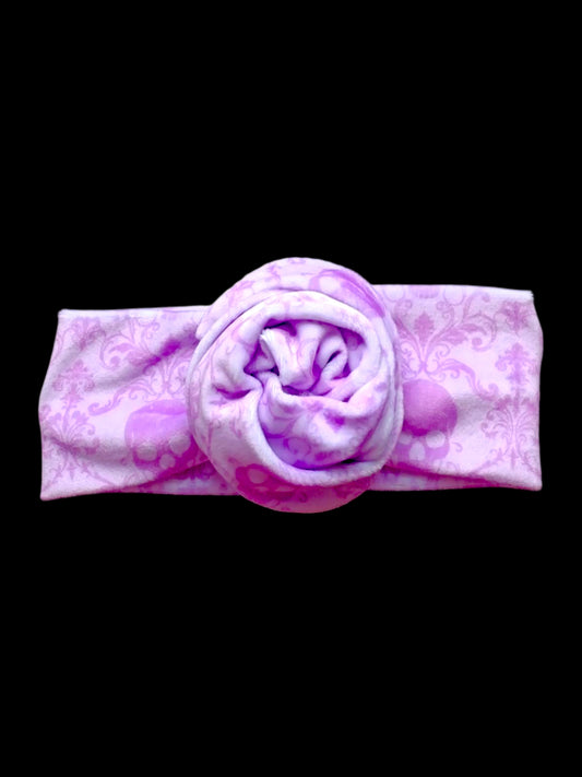 BETTY BOO BANDS™ WIRED HEADWRAP | Fluffy Vintage Skulls | Purple