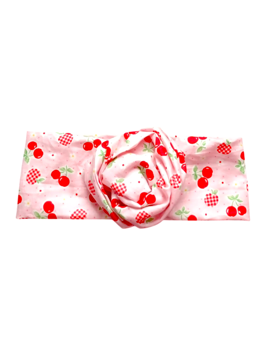 BETTY BOO BANDS™ WIRED HEADWRAP | Cherries & Apples | Pink