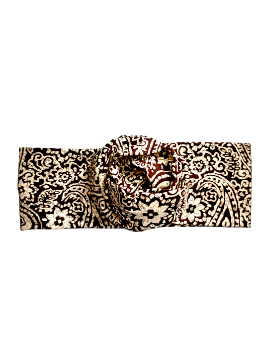 BETTY BOO BANDS™ WIRED HEADWRAP | Paisley Boho Black