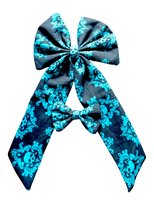 BOWS | Large & Mini Set | Vintage Skull | Teal