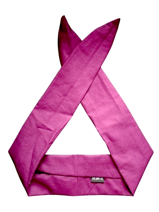 BETTY BOO BANDS™ WIRED HEADWRAP | + ZIP POCKET | Cotton Purple | Plum