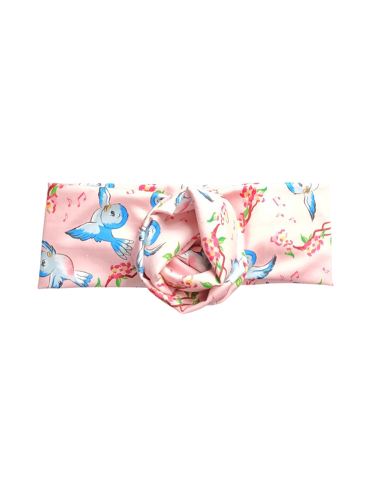 BETTY BOO BANDS™ WIRED HEADWRAP | Vintage Blue Bird | Peach Pink