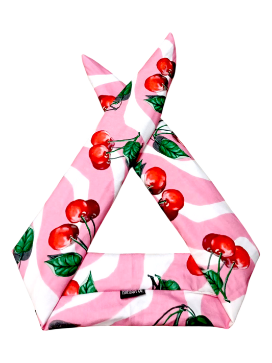 BETTY BOO BANDS™ WIRED HEADWRAP | Cherry Pop | Pink & White