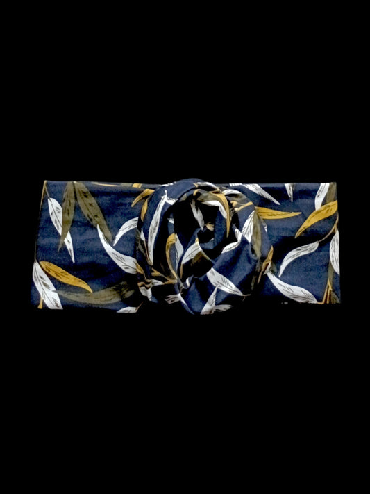 BETTY BOO BANDS™ WIRED HEADWRAP | Gum Leaves | Navy