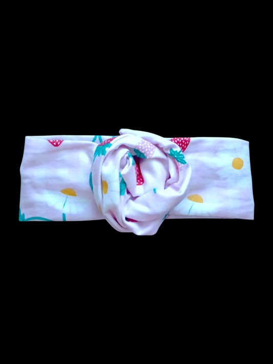 BETTY BOO BANDS™ WIRED HEADWRAP | Flannelette Daisies | Pink