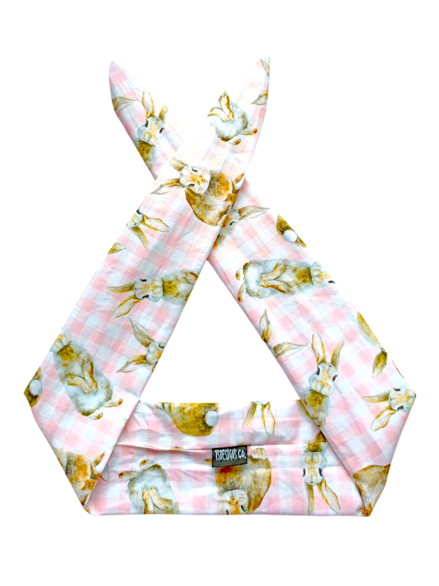 BETTY BOO BANDS™ WIRED HEADWRAP | Bunny | Gingham Pink
