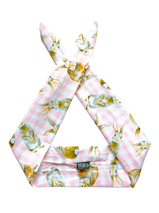 BETTY BOO BANDS™ WIRED HEADWRAP | Bunny | Gingham Pink