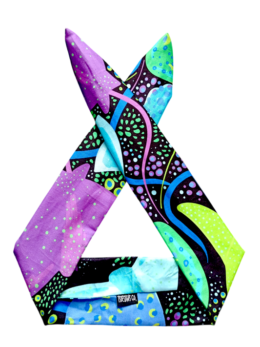 BETTY BOO BANDS™ WIRED HEADWRAP | Manta Ray | Blue, Green & Purple