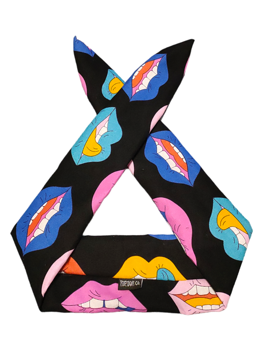BETTY BOO BANDS™ WIRED HEADWRAP | + ZIP POCKET | Sexy Lips