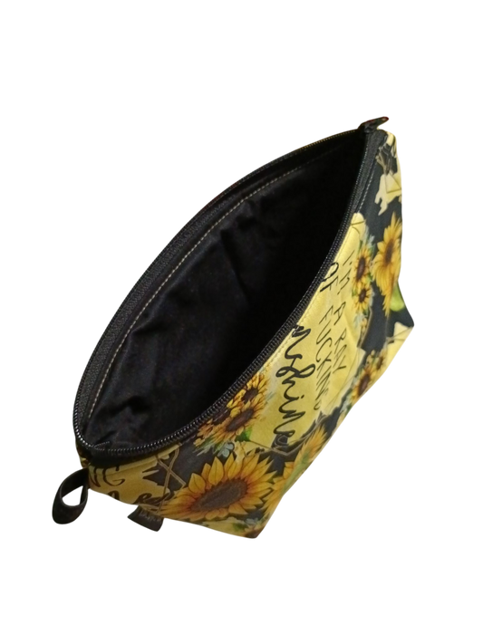 MAKEUP BAG Swear | Im a Ray of F*cking Sunshine | Black & Yellow