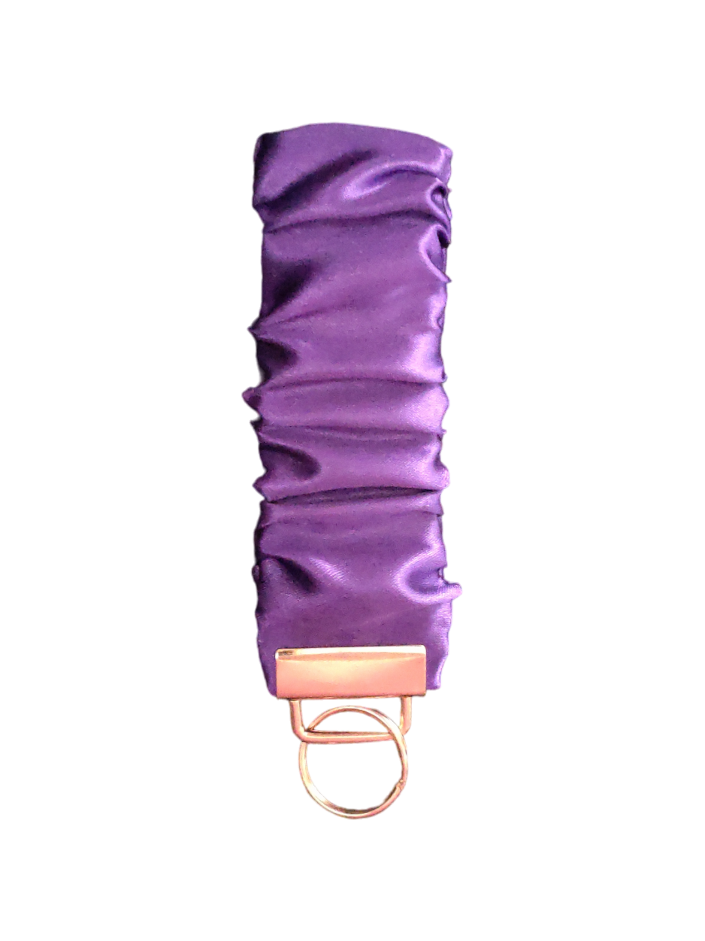 SCRUNCHIE KEY WRISTLET Satin Purple