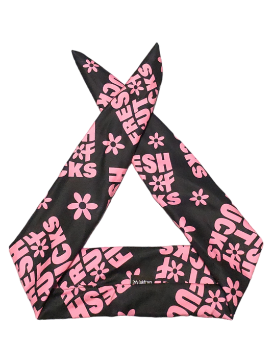 BETTY BOO BANDS™ WIRED HEADWRAP | 18+ Swear Band | Fresh Out of F*cks | Pink