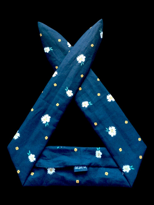BETTY BOO BANDS™ WIRED HEADWRAP | Daisy Flowers | Black