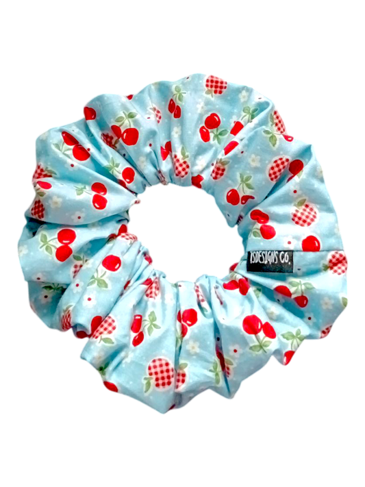 LARGE Cherries & Apples | Light Blue