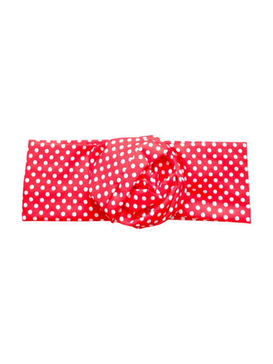 BETTY BOO BANDS™ WIRED HEADWRAP | Red with Mini Polkadots