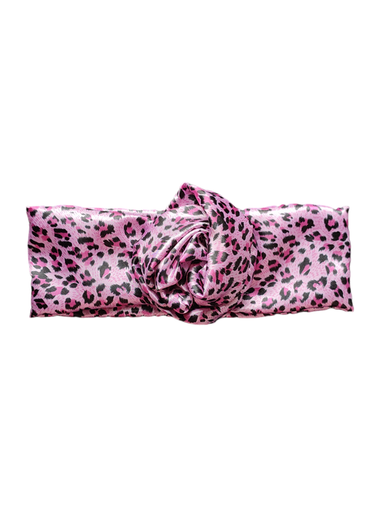BETTY BOO BANDS™ WIRED HEADWRAP | Satin Leopard | Pink