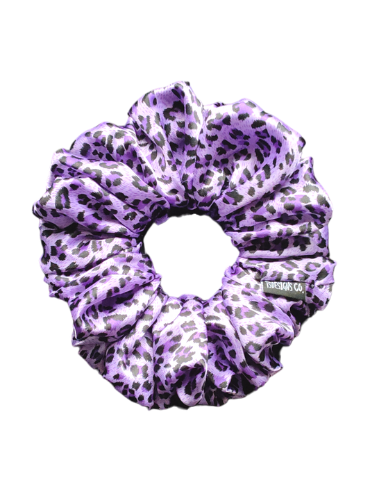 LARGE Satin Purple Leopard