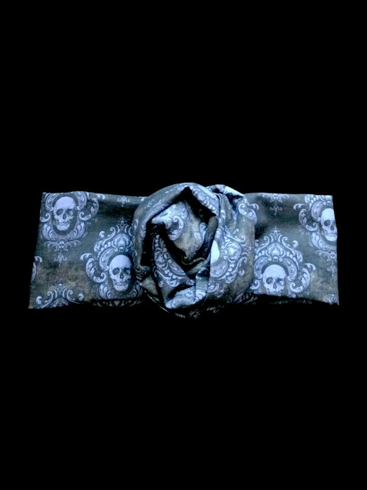 BETTY BOO BANDS™ WIRED HEADWRAP | Vintage Skulls | Black & Blue